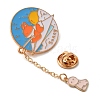 Zinc Alloy Enamel Animal Fishing Pins JEWB-C033-01D-3