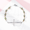 201 Stainless Steel Link Chain Bracelets BJEW-A032-01GP-01-1