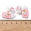 Cat Theme Opaque Resin Cabochons CRES-Z010-01C-3