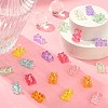 160Pcs 8 Colors Transparent Resin Beads RESI-CJ0002-42-5