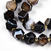 Natural Black Agate(Dyed & Heated) Beads Strands G-T140-09C-4