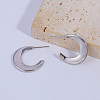 Simple Moon Brass Stud Earrings LD1935-1