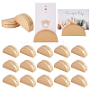 48Pcs Half Round Wood Name Card Holder AJEW-DR0002-67-1
