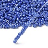 6/0 Opaque Colors Lustered Round Glass Seed Beads X-SEED-A012-4mm-128-3
