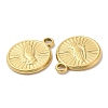 Ion Plating(IP) 304 Stainless Steel Pendants STAS-L020-006G-2