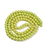 Spray Painted Glass Round Bead Strands DGLA-Q015-8mm-34-4