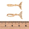 Brass Micro Pave Clear Cubic Zirconia Leverback Earrings EJEW-K300-47G-5