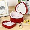 Heart PU Leather & Velvet Jewelry Storage Boxs PW-WGA7E89-01-4