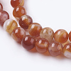 Natural Striped Agate/Banded Agate Beads Strands X-G-G591-6mm-03-3