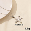 Stainless Steel Starfish Pendant Necklaces UW1912-1-1