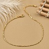 Brass Link Chain Bracelets for Women BJEW-G735-06G-1