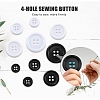 100Pcs 10 Styles Resin Buttons RESI-YW0003-14-4