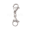 Non-Tarnish 304 Stainless Steel Double Lobster Claw Clasps STAS-E163-57P-D-2