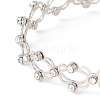 Rhinestone Folding Retractable Ring Bracelet RJEW-G252-02P-03-6