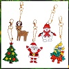 Christmas Theme DIY Diamond Painting Keychain Kit DRAW-PW0007-07H-1