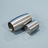 Matte Style Barrel 304 Stainless Steel Magnetic Clasps with Glue-in Ends STAS-I026-05-3