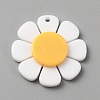 Opaque Resin Pendants RESI-WH0029-46B-01-1