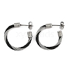 304 Stainless Steel Twist Stud Earrings for Women EJEW-M023-07C-1