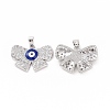 Brass Micro Pave Cubic Zirconia Pendants KK-A181-VA299-1-1