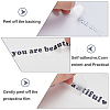 PVC You Are Beautiful Self Adhesive Car Stickers STIC-WH0013-10C-6