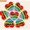 10Pcs Multi-color Love Silicone Beads JX655A-1