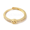 Rack Plating Brass Clear Cubic Zirconia Constellation Adjustable Rings for Women RJEW-S407-08G-11-2