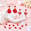 30Pcs Heart Alloy Stud Earring Findings FIND-SP0005-60A-02-4
