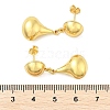 Teardrop 304 Stainless Steel Stud Earrings for Women EJEW-A125-40G-5