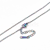 Ion Plating(IP) 304 Stainless Steel Cable Chain Necklace for Men Women STAS-G299-04M-2