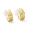 Alloy Chunky Square Stud Earrings with 925 Sterling Silver Pins EJEW-G310-03G-1