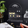 Arch Shaped Acrylic Earring Display Stands EDIS-WH0032-14-5