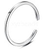 Rhodium Plated 925 Sterling Silver OPen Cuff Ring JR867A-1