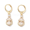 Rack Plating Golden Brass Dangle Leverback Earrings EJEW-A030-01I-G-1