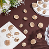 60Pcs 2 Styles Alloy 1-Hole Shank Buttons BUTT-AR0001-32-4