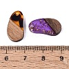 Mixed Styles Transparent Resin & Walnut Wood Pendants RESI-N053-26-4