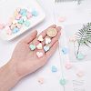 36Pcs 6 Colors Food Grade Eco-Friendly Silicone Beads SIL-NB0001-07-3