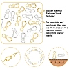 20Pcs 2 Colors Brass Hook Clasps KK-YW0004-17-5