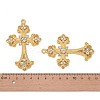 Alloy Rhinestone Cross Big Pendants LS-ALRI-1475-G-NR-4
