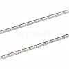 Tarnish Resistant 3.28 Feet 304 Stainless Steel Snake Chains X-CHS-L001-163-0.9mm-1