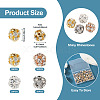 80Pcs 4 Colors Brass Rhinestone Beads KK-TA0002-11C-4