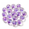 UV Plating Rainbow Iridescent Acrylic Beads OACR-A014-02B-3