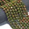 Natural Unakite Beads Strands G-K389-A58-01-2