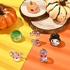 6Pcs 6 Styles Halloween Transparent Resin Pendants CRES-YW0002-61-4