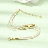 Polyester Multi-Strand Bracelets FB-CBA983F-02G-01-2