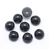 Natural Dyed & Heated Black Agate Cabochons G-P393-R02-6mm-1