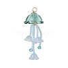 Glass Seed Beaded Jellyfish Big Pendants PALLOY-MZ01166-2