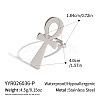 304 Stainless Steel Cuff Open Rings for Women WJ3618-2-1