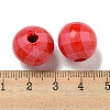 Printed Wood European Beads WOOD-G022-13E-3