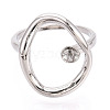 Oval Brass Cup Peg Ring Settings KK-N274-38P-2