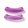 UV Plating Transparent Rainbow Iridescent Acrylic Beads X-OACR-A016-01I-2